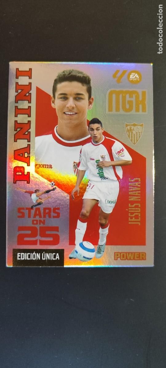 Cromos de Futebol: MEGACRACKS 26/27 CARD POWER STARS ON 25 JESUS NAVAS SEVILLA # 437P PANINI EDICION UNICA