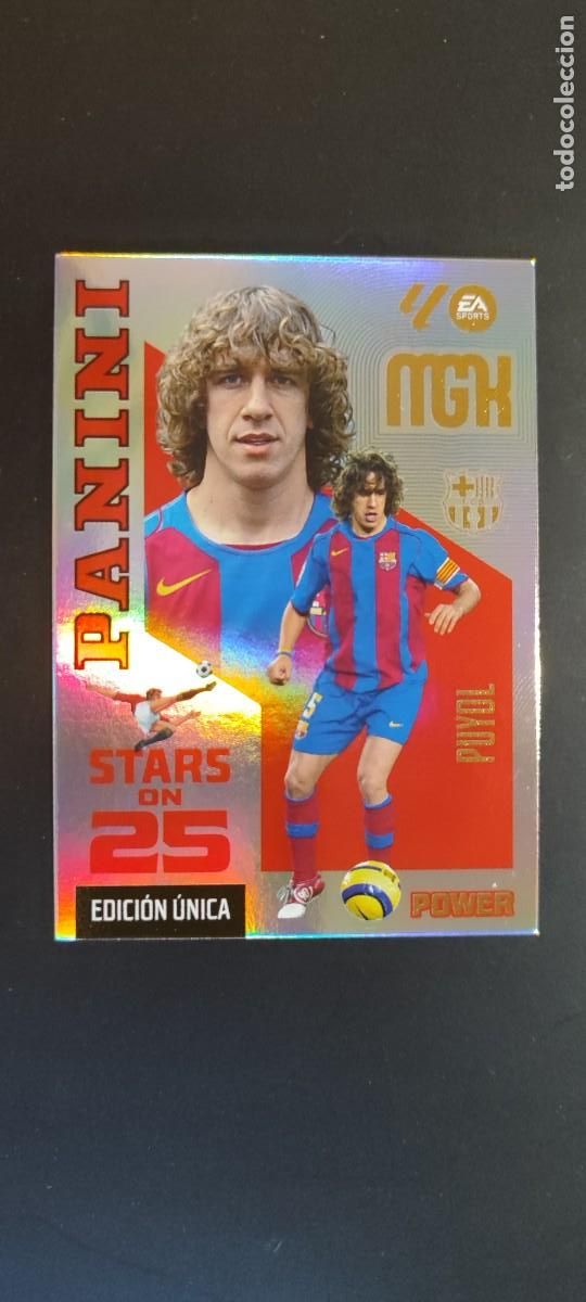 Figurine di Calcio: MEGACRACKS 26/27 CARD POWER STARS ON 25 PUYOL FC BARCELONA # 429P PANINI EDICION UNICA