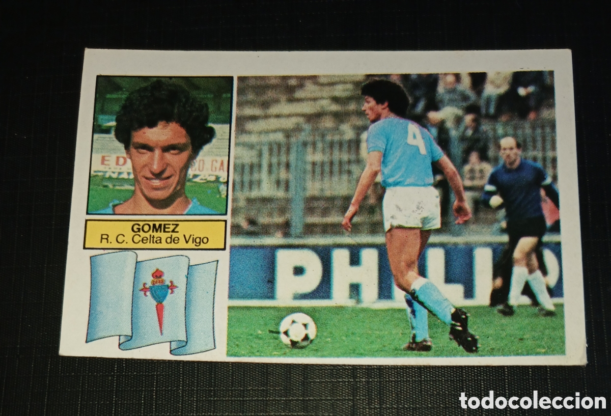 Figurine di Calcio: Cromo G&oacute;mez R.C. Celta de Vigo Ed. Este Liga 1982 1983 82-83 Sin pegar, nunca pegado