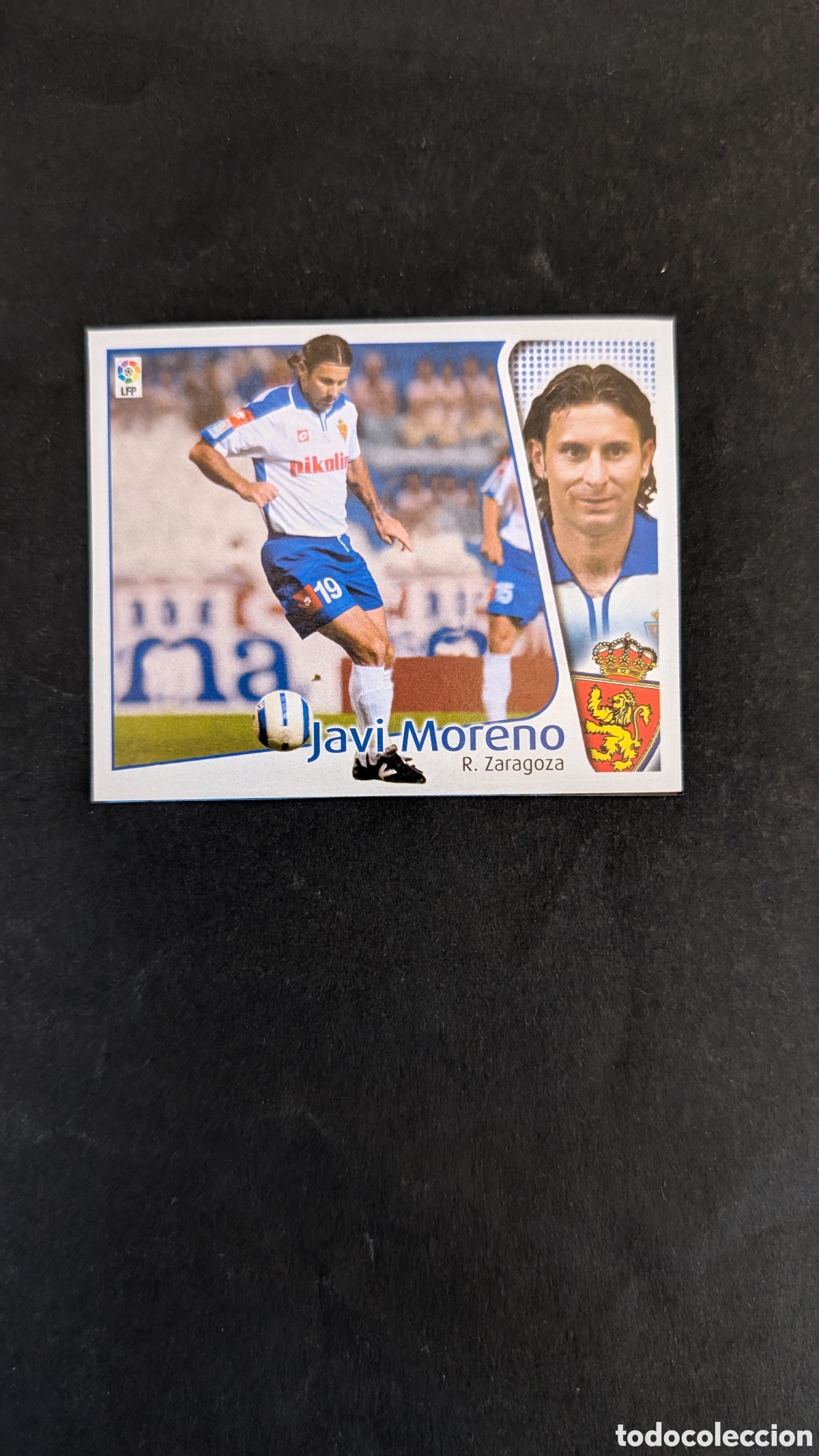 Football Stickers: JAVI MORENO ZARAGOZA FICHAJE 33 LIGA ESTE 2004/05 04 05 RECORTADO