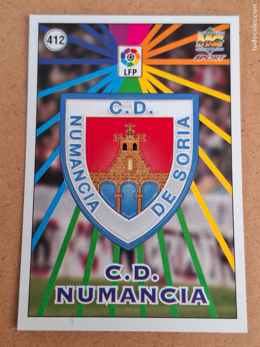 Football Stickers: MUNDICROMO 98 99 1998 1999 - 412 ESCUDO / PLANTILLA - C.D. NUMANCIA - CP14