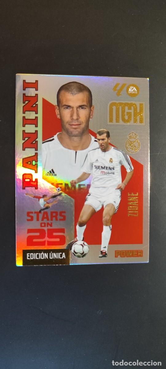 Football Stickers: MEGACRACKS 26/27 CARD POWER STARS ON 25 ZIDANE REAL MADRID # 430P PANINI EDICION UNICA