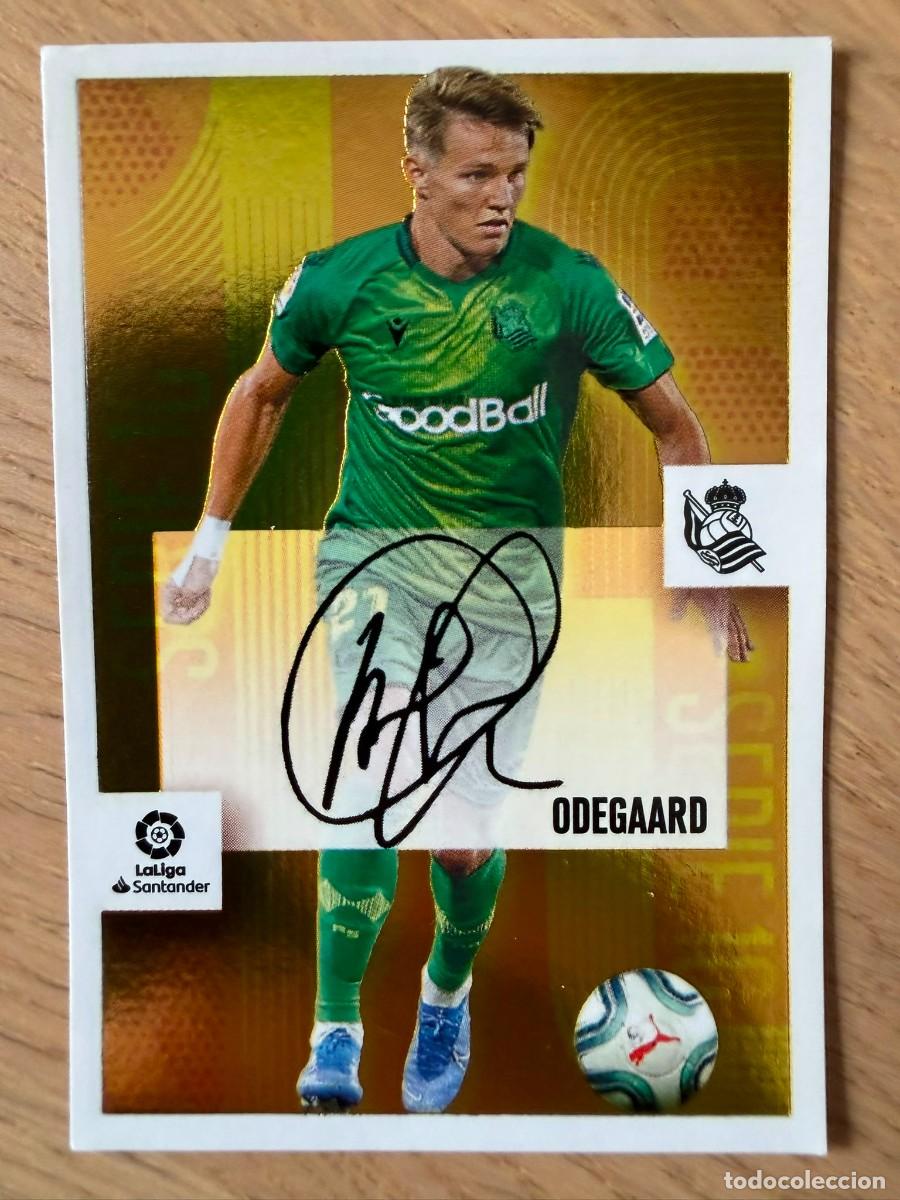 Cromos de f&uacute;tbol: 19 ODEGAARD FIRMA SERIE 10 REAL SOCIEDAD 20 21 2020 2021 LIGA SANTANDER COLECCIONES ESTE SIN PEGAR