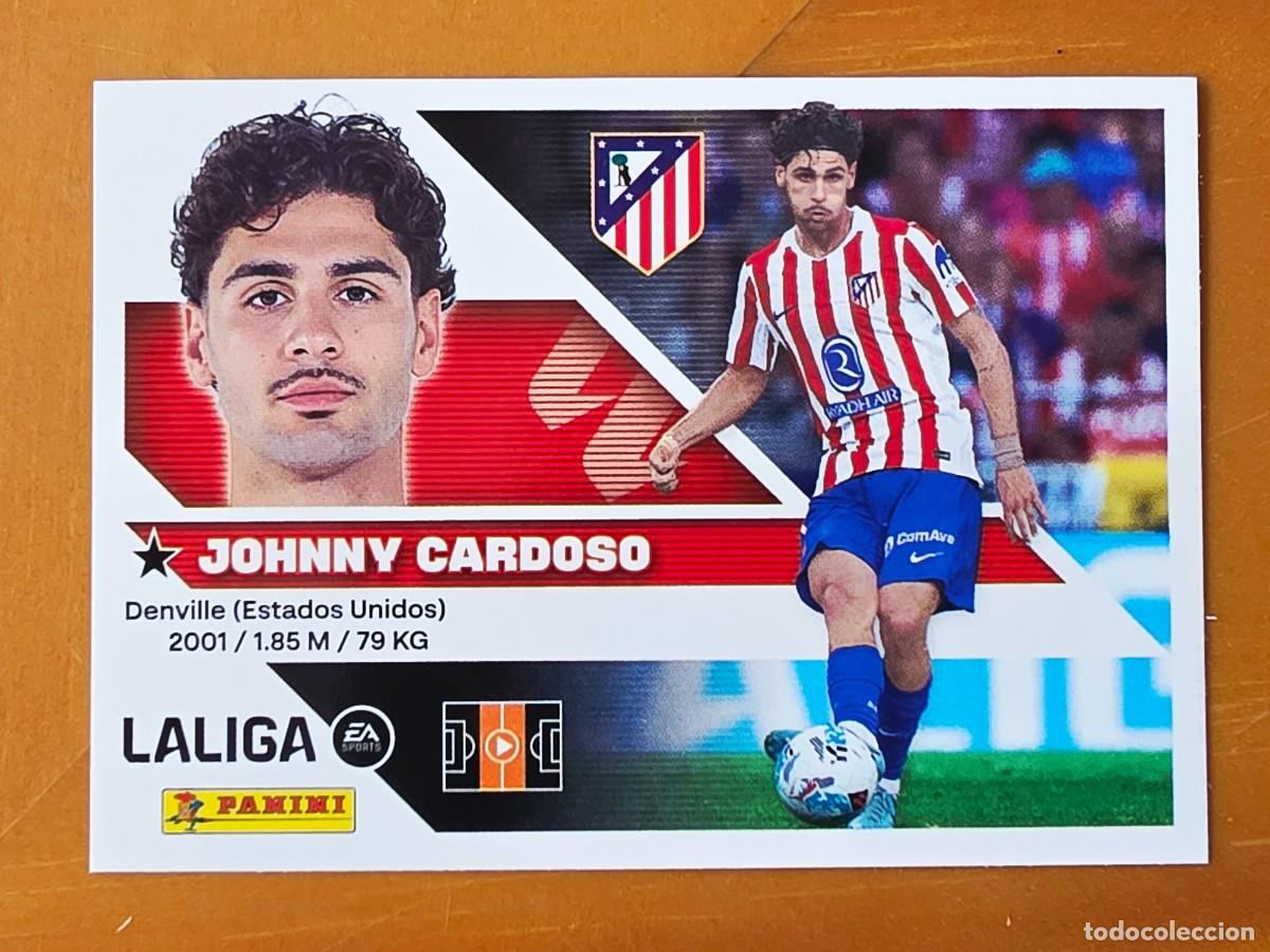 Cromos de Futebol: 13 Johnny Cardoso, Atl&eacute;tico de Madrid, Panini Ediciones Liga Este 2026 2027 26 27 sin pegar