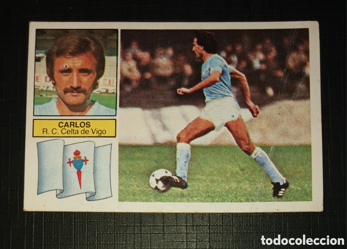 Cromos de f&uacute;tbol: Cromo Carlos R.C. Celta de Vigo Ed. Este Liga 1982 1983 82-83 Sin pegar, nunca pegado