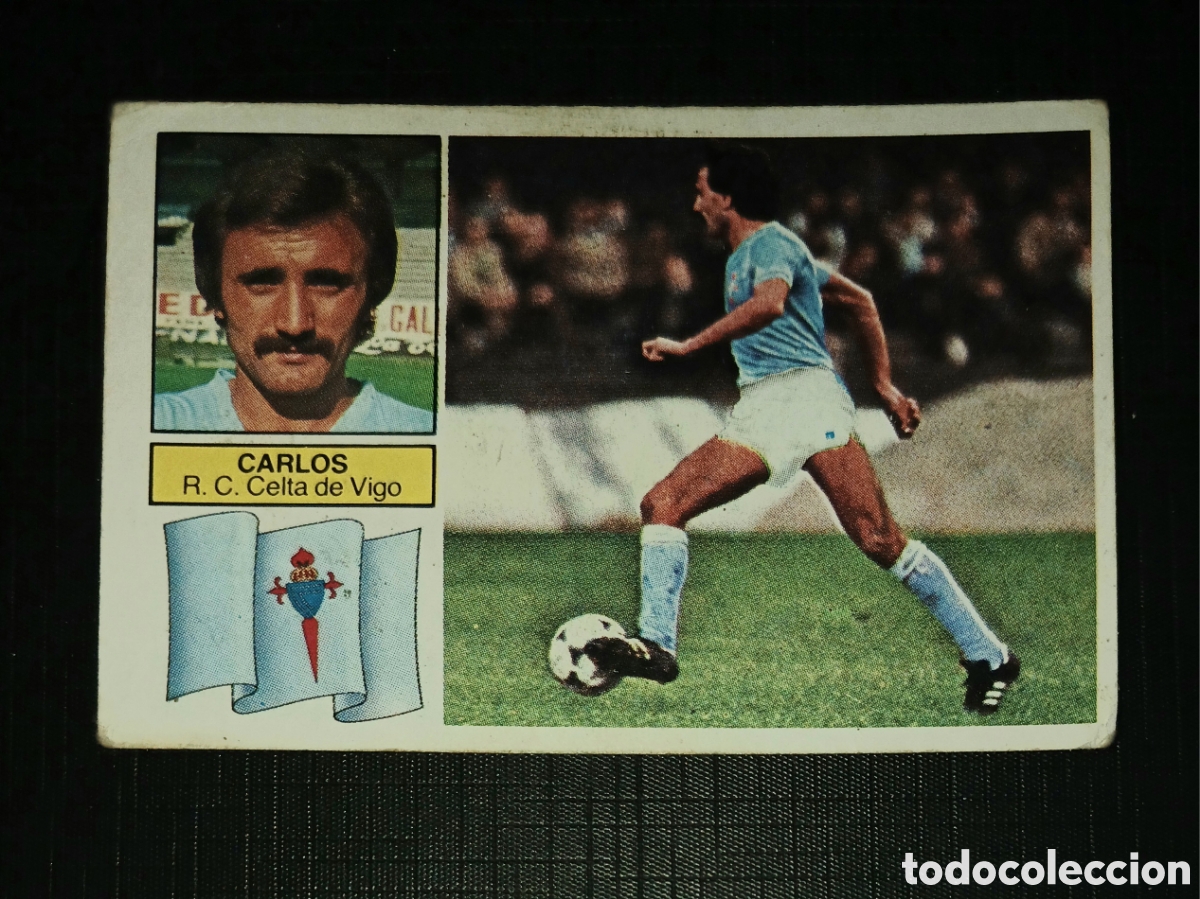Cromos de f&uacute;tbol: Cromo Carlos R.C. Celta de Vigo Ed. Este Liga 1982 1983 82-83 Sin pegar, nunca pegado