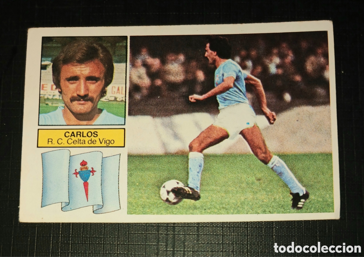 Cromos de f&uacute;tbol: Cromo Carlos R.C. Celta de Vigo Ed. Este Liga 1982 1983 82-83 Sin pegar, nunca pegado