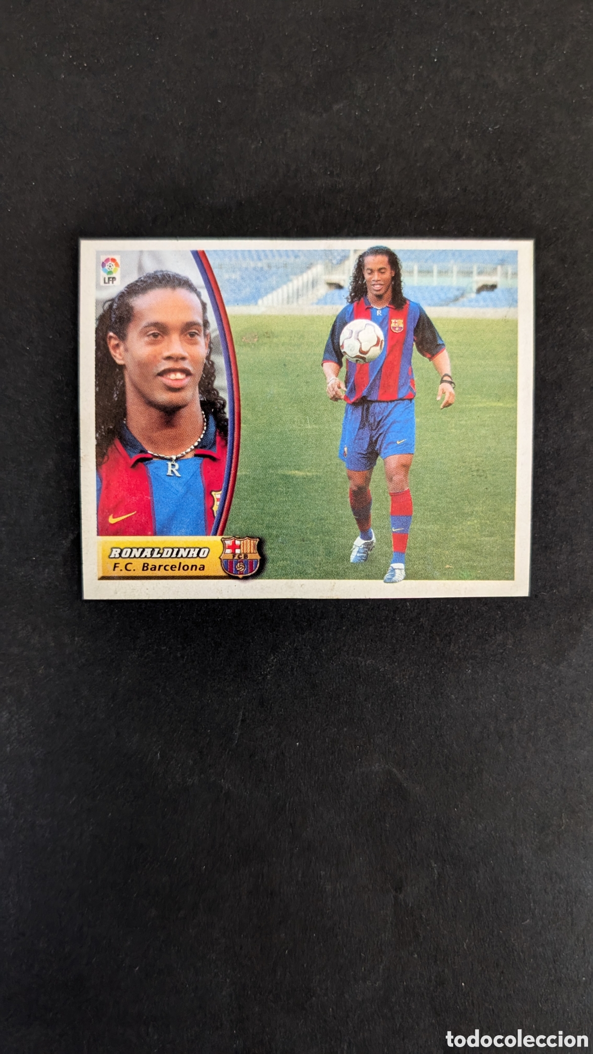 Cromos de f&uacute;tbol: RONALDINHO BARCELONA FICHAJE 10 VERSION LIGA ESTE 2003/04 03 04 RECORTADO