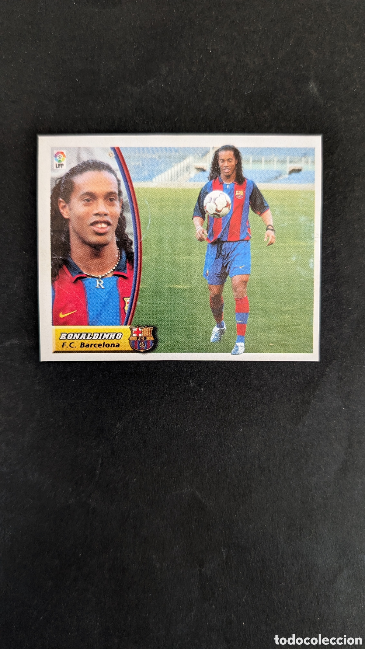 Cromos de f&uacute;tbol: RONALDINHO BARCELONA FICHAJE 10 VERSION LIGA ESTE 2003/04 03 04 RECORTADO