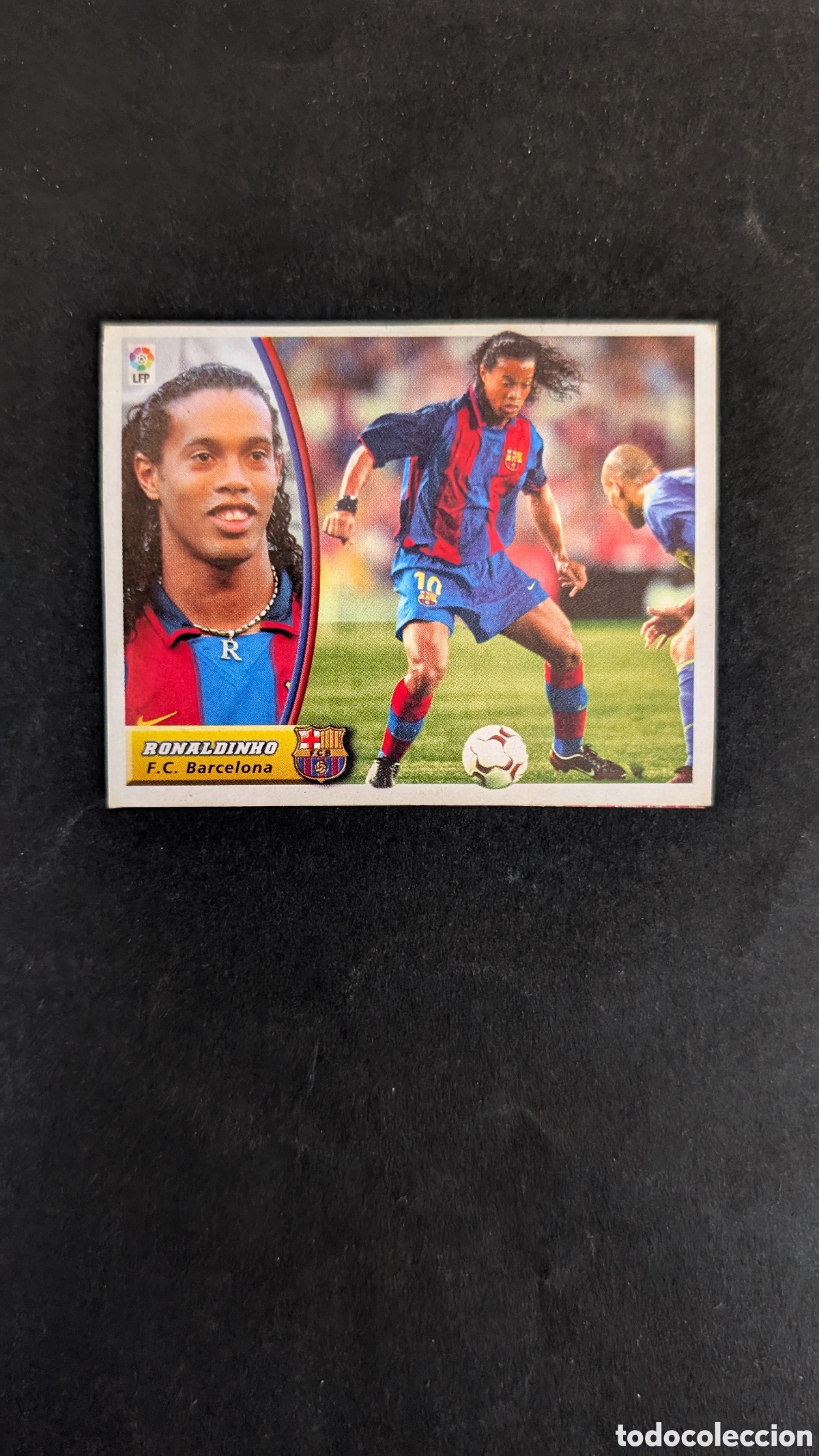 Cromos de f&uacute;tbol: RONALDINHO BARCELONA FICHAJE 10 VERSION LIGA ESTE 2003/04 03 04 RECORTADO