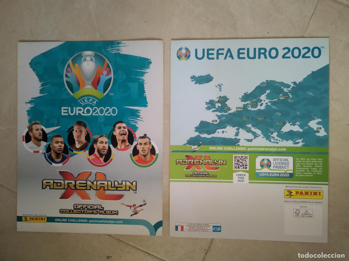 Cromos de f&uacute;tbol: PORTADA Y CONTRAPORTADA CROMO FUTBOL PANINI ADRENALYN EURO 2020 EUROCOPA MBAPPE KANE RONALDO RAMOS