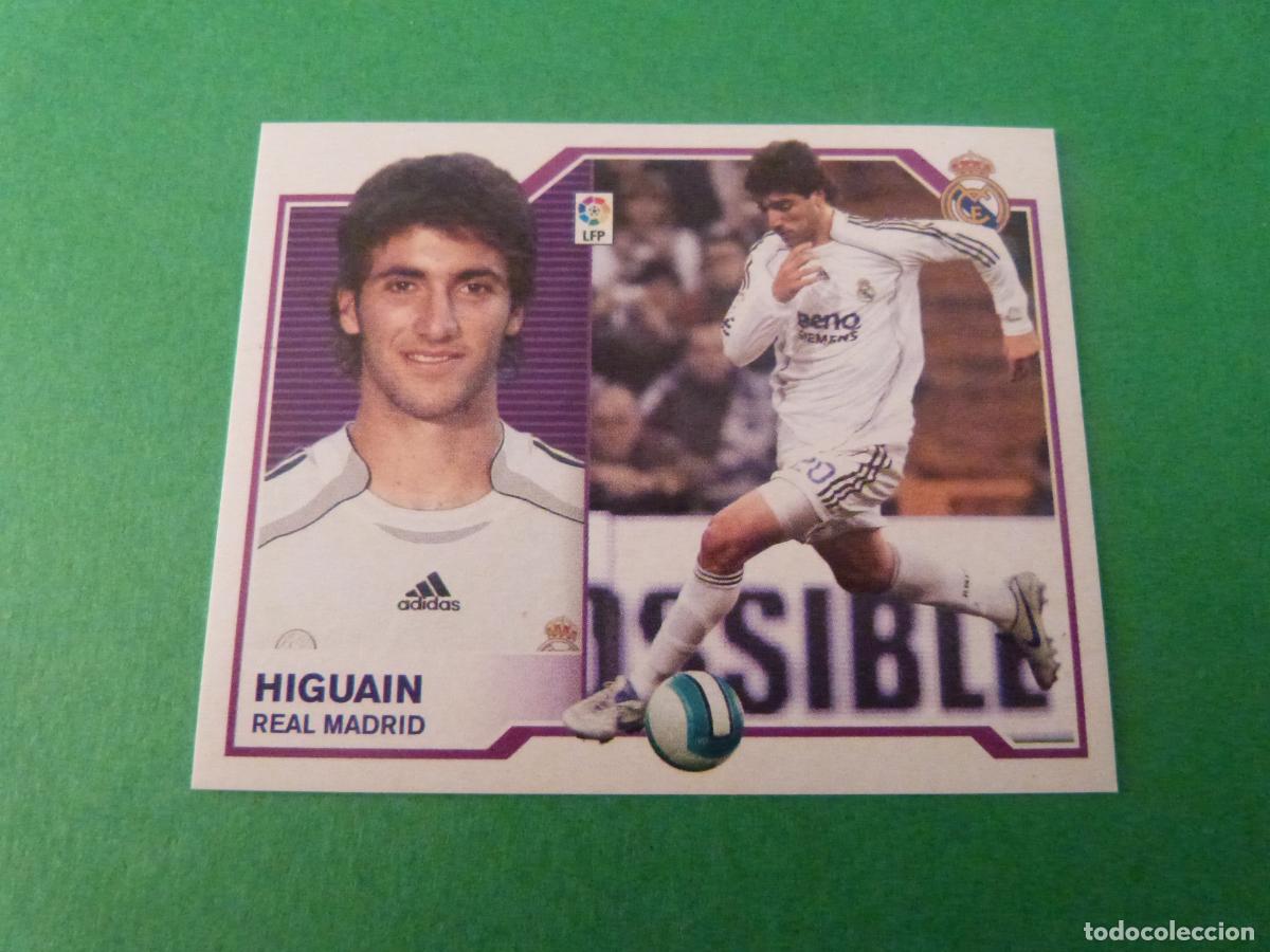 Cromos de f&uacute;tbol: CROMO FUTBOL HIGUAIN REAL MADRID C.F. SIN PEGAR LIGA ESTE 2007-2008/07-08