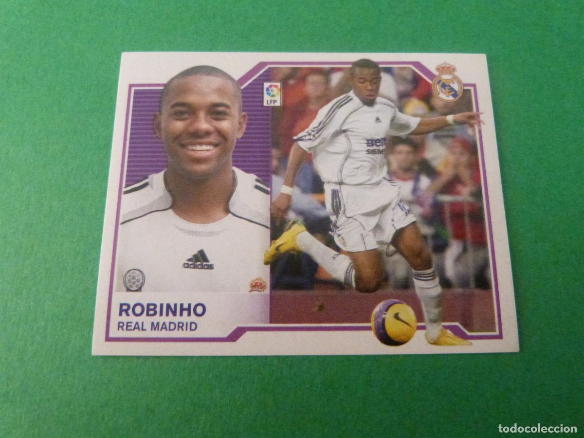 Cromos de f&uacute;tbol: CROMO FUTBOL ROBINHO REAL MADRID C.F. SIN PEGAR LIGA ESTE 2007-2008/07-08