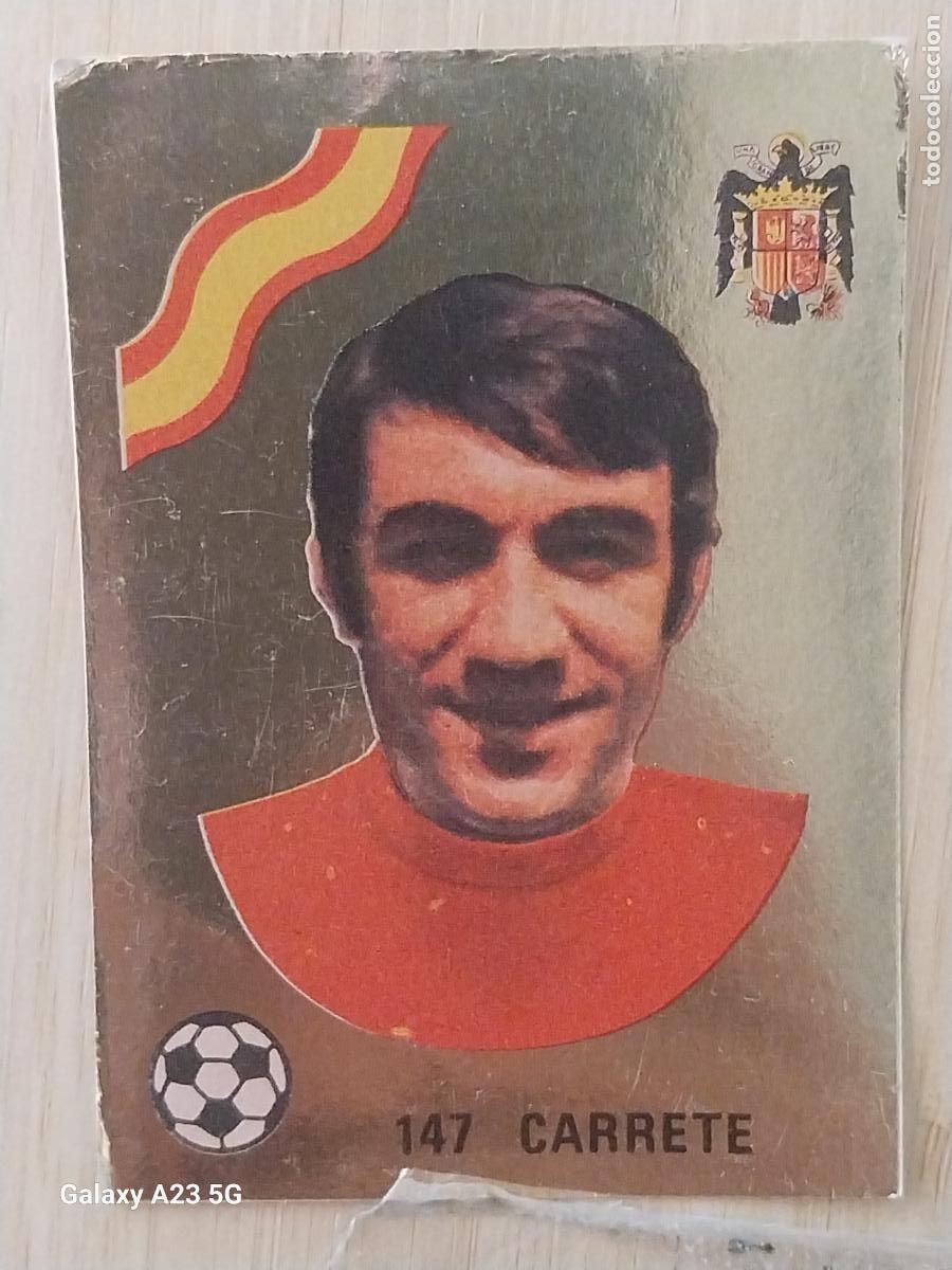 Fu&szlig;ball-Sticker: CARRETE SELECCION ESPA&Ntilde;A *** ED MAGA LIGA 1978 78 79 CROMO DORADO 147 SIN PEGAR NUNCA ORIGINAL
