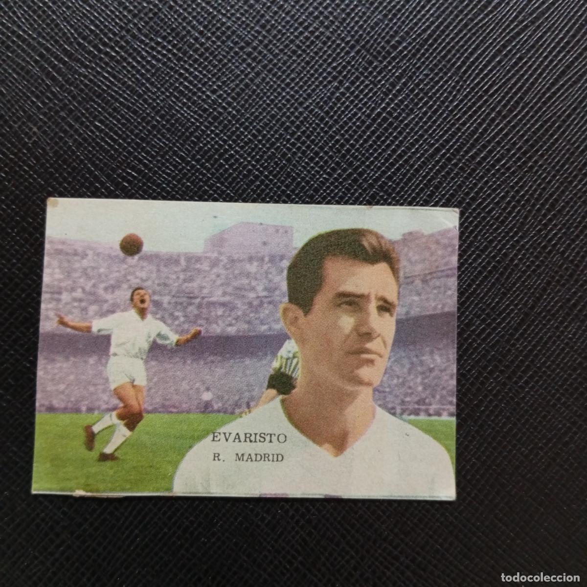 Figurine di Calcio: EVARISTO REAL MADRID FHER 1962 1963 CROMO FUTBOL LIGA 62 63 - DESPEGADO - A16 PG271