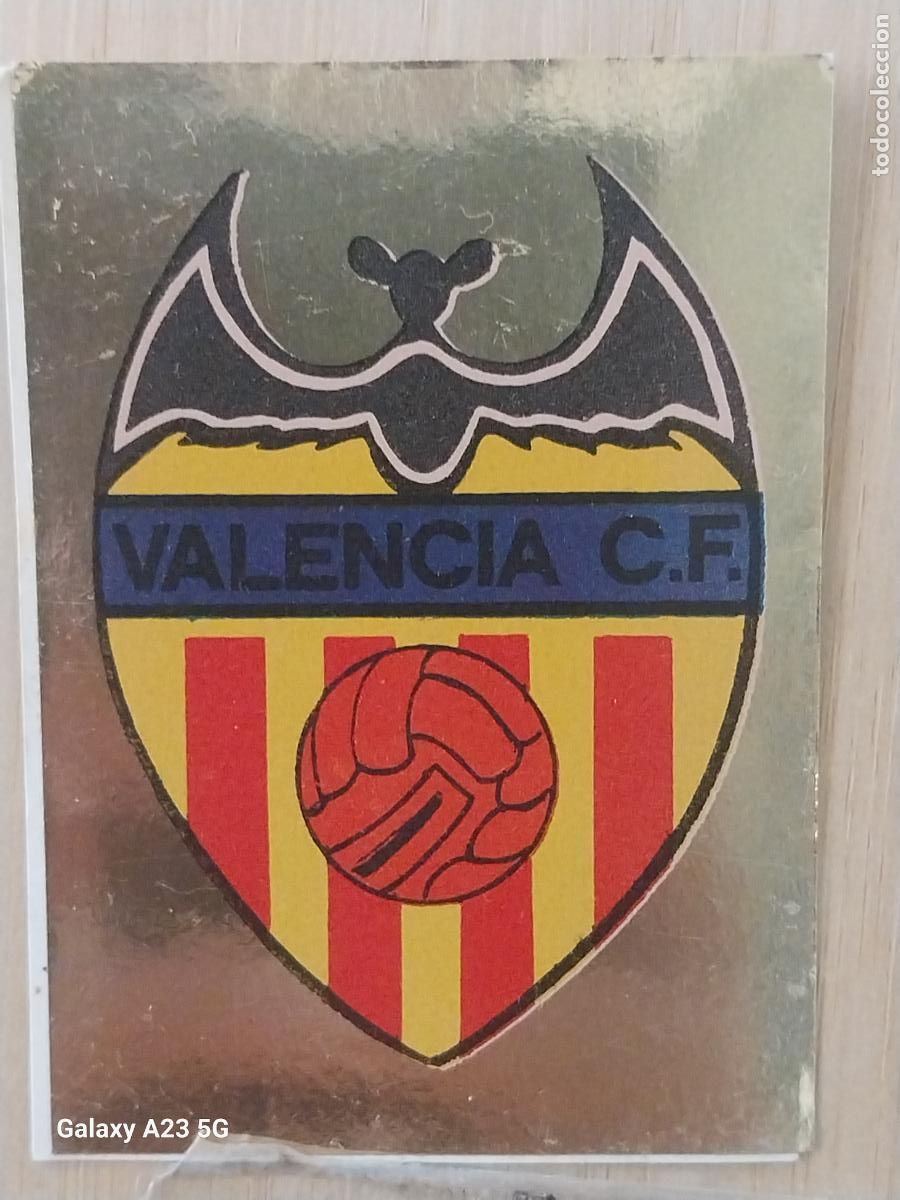 Figurine di Calcio: VALENCIA ESCUDO -- ED MAGA LIGA 1978 78 79 CROMO DORADO 81 SIN PEGAR NUNCA ORIGINAL