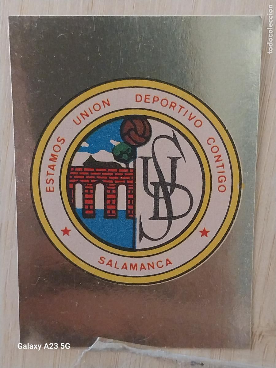 Cromos de f&uacute;tbol: SALAMANCA U DEPORTIVA ESCUDO -*- ED MAGA LIGA 1978 78 79 CROMO DORADO 2.93 SIN PEGAR NUNCA ORIGINAL