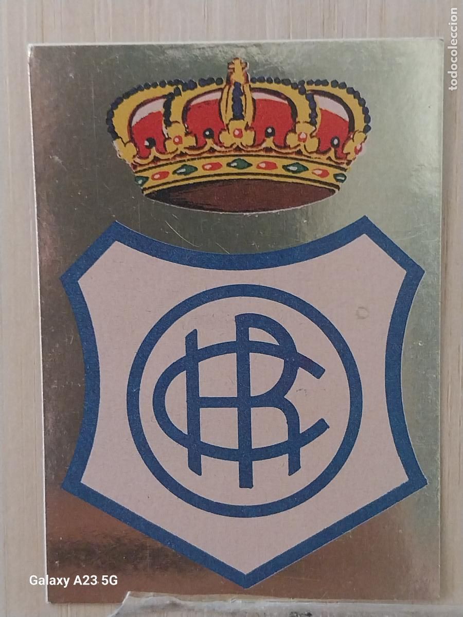 Cromos de f&uacute;tbol: RECREATIVO HUELVA ESCUDO -- ED MAGA LIGA 1978 78 79 CROMO DORADO 229 SIN PEGAR NUNCA ORIGINAL
