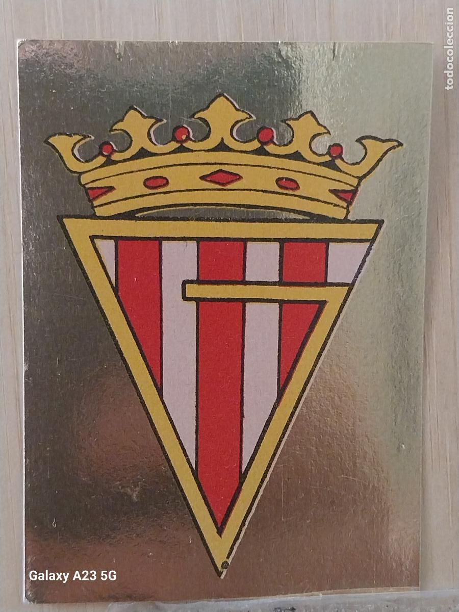 Cromos de f&uacute;tbol: GIJON SPORTING ESCUDO - ED MAGA LIGA 1978 78 79 CROMO DORADO 277 SIN PEGAR NUNCA ORIGINAL