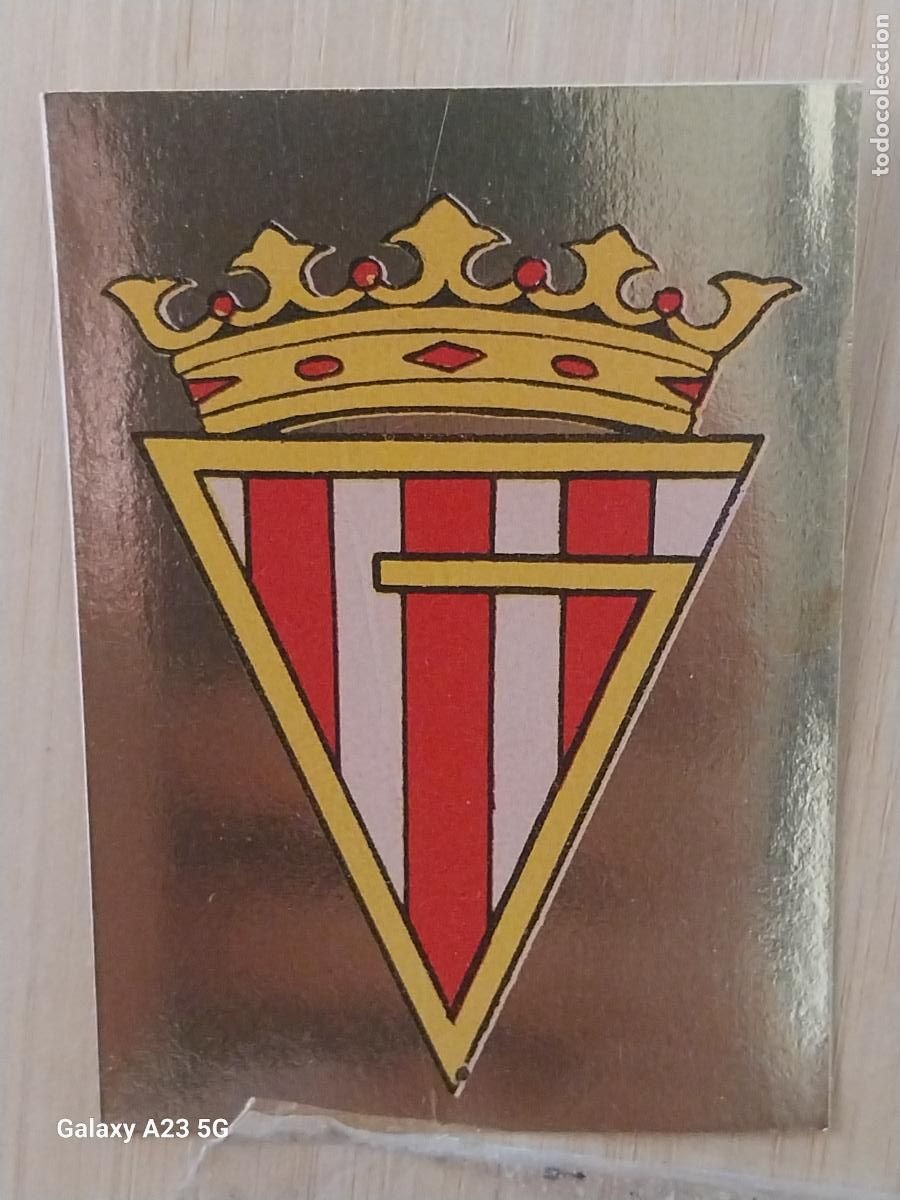 Cromos de f&uacute;tbol: GIJON SPORTING ESCUDO ED MAGA LIGA 1978 78 79 CROMO DORADO 277 SIN PEGAR NUNCA ORIGINAL