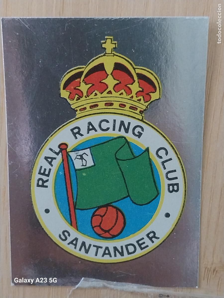 Cromos de f&uacute;tbol: SANTANDER RACING ESCUDO ED MAGA LIGA 1978 78 79 CROMO PLATEADO 129 SIN PEGAR NUNCA ORIGINAL