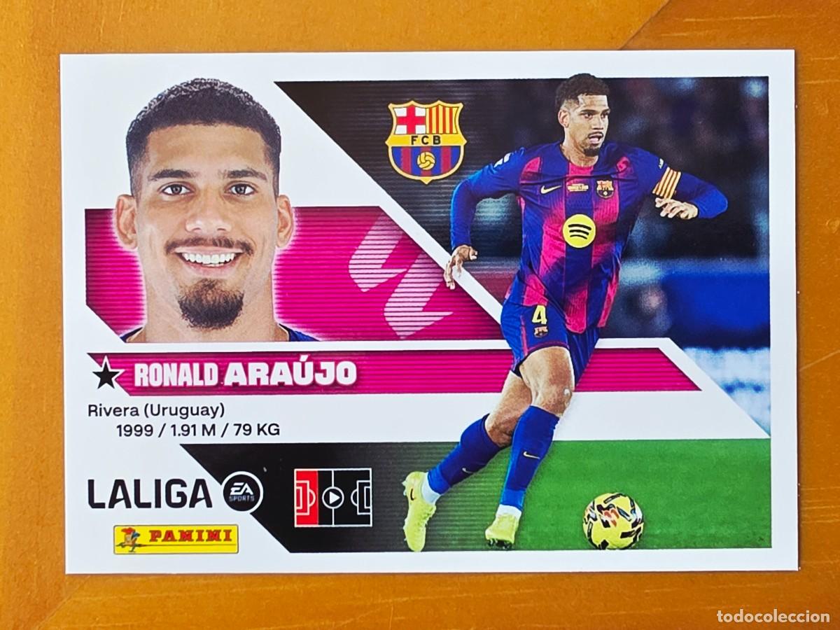 Cromos de Futebol: 6A Ronald Ara&uacute;jo, FC Barcelona, Panini Ediciones Liga Este 2026 2027 26 27 sin pegar