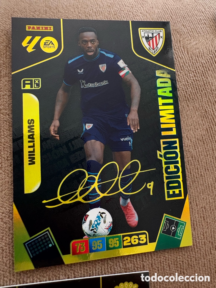 Cromos de Futebol: ADRENALYN XL 2025 2026 25 26 PANINI N&ordm; I&Ntilde;AKI WILLIAMS ATHLETIC BILBAO FIRMA IMPRESA EDICION LIMITADA