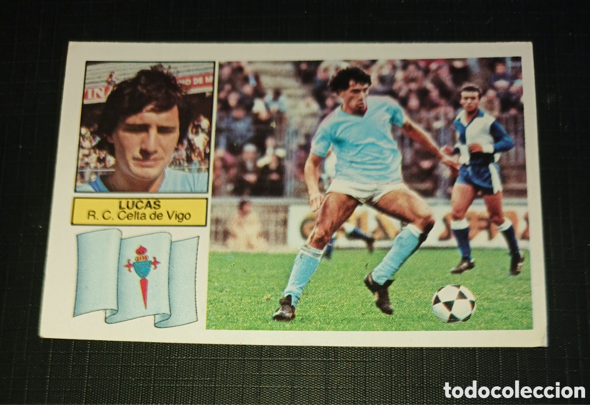 Cromos de Futebol: Cromo Lucas R.C. Celta de Vigo Ed. Este Liga 1982 1983 82-83 Sin pegar, nunca pegado