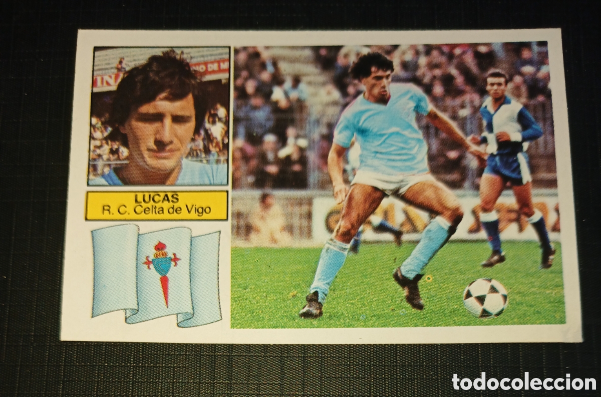 Cromos de Futebol: Cromo Lucas R.C. Celta de Vigo Ed. Este Liga 1982 1983 82-83 Sin pegar, nunca pegado
