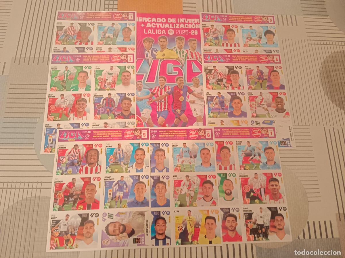Cromos de Futebol: 2025 2026 25 26 FICHAJE MERCADO DE INVIERNO 42 FICHAJES ACTUALIZACI&Oacute;N + HOJAS COMPLETO- PANINI