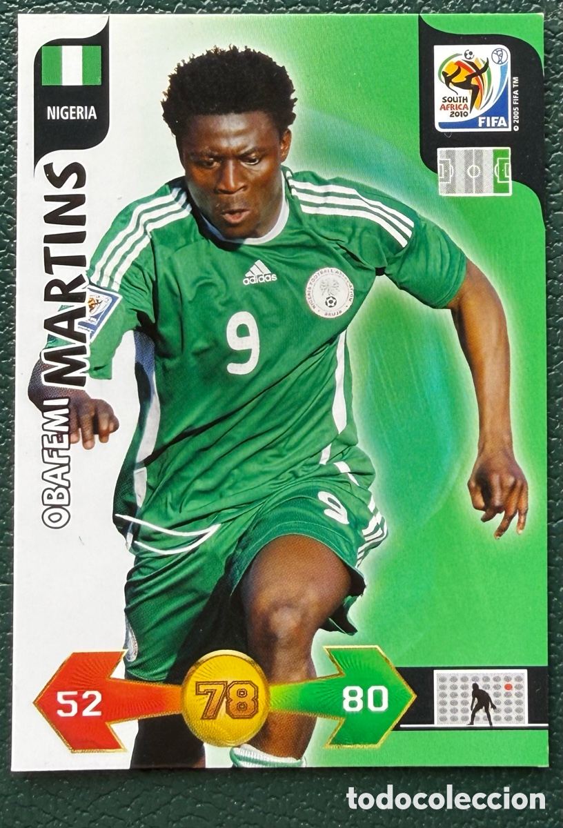 Cromos de Futebol: OBAFEMI MARTINS NIGERIA FICHAS ALBUM ADRENALYN XL MUNDIAL SOUTH AFRICA 2010