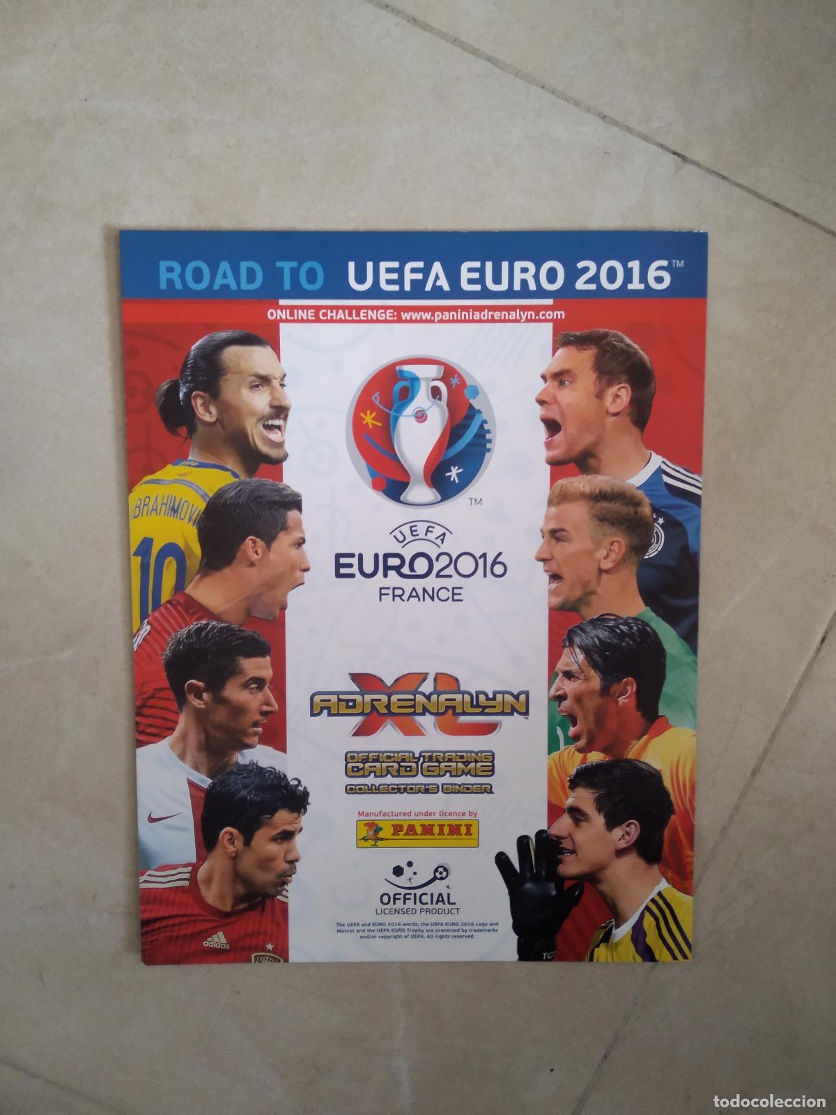 Cromos de f&uacute;tbol: PORTADA CROMO FUTBOL PANINI ADRENALYN ROAD TO EURO 2016 EUROCOPA CRISTIANO RONALDO IBRAHIMOVIC COSTA