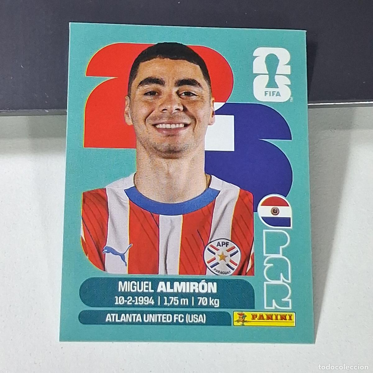 Cartes &agrave; collectionner de Football: B49 PAR17 MIGUEL ALMIR&Oacute;N 17 PARAGUAY PAR MUNDIAL FIFA WORLD CUP 2026 STICKER PANINI