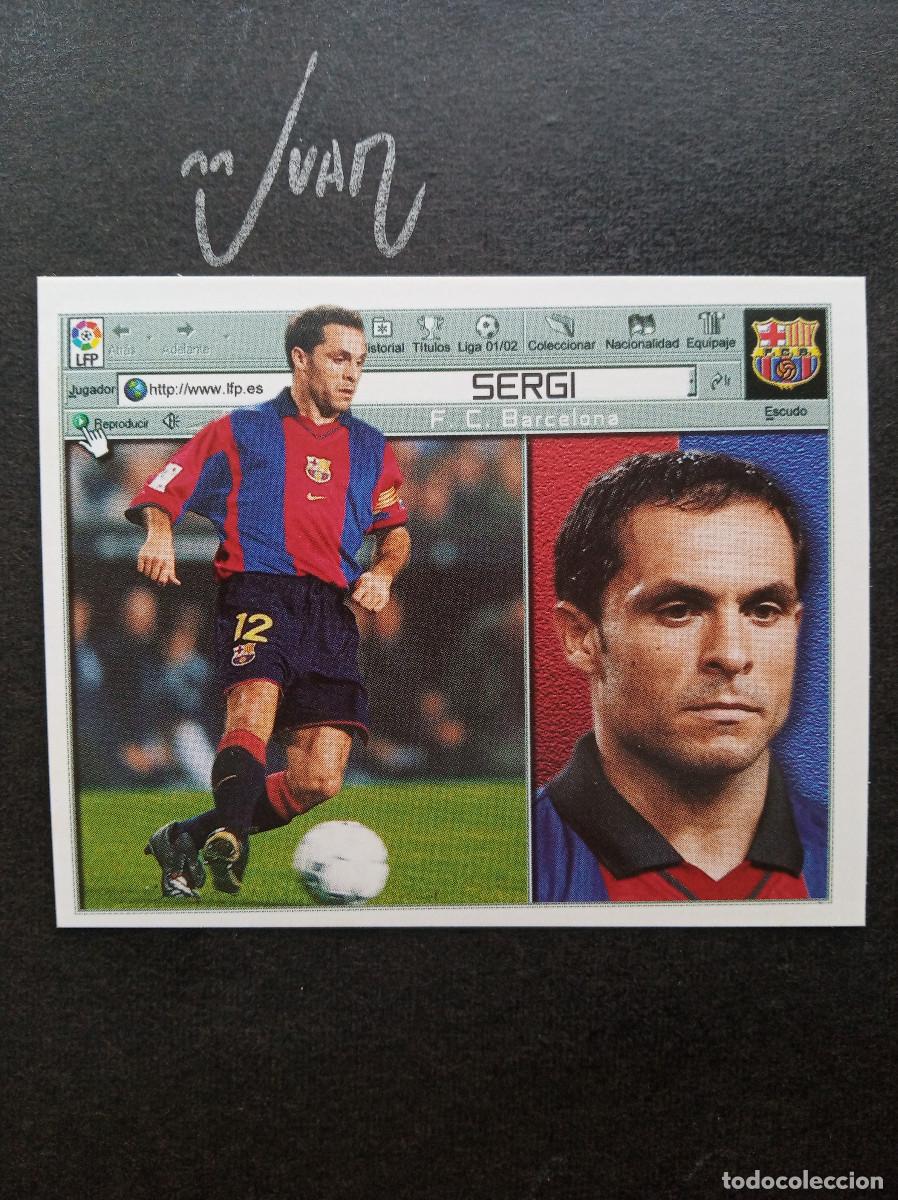 Cromos de f&uacute;tbol: SERGI FC BARCELONA ESPA&Ntilde;A ⚽ COLECCIONES ESTE &reg; 2001 2002 LIGA 01 02 SIN PEGAR NUNCA PEGADO NUEVO