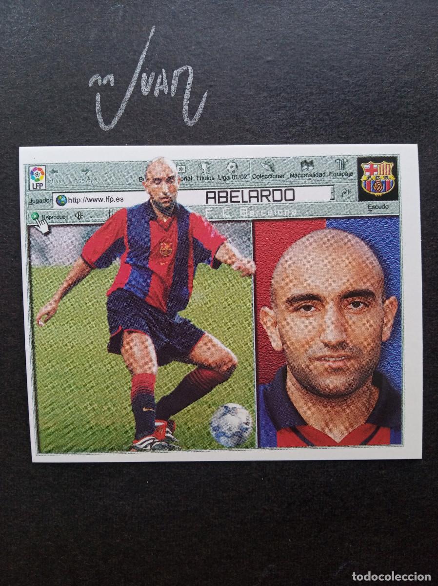 Cromos de f&uacute;tbol: ABELARDO FC BARCELONA ESPA&Ntilde;A ⚽ COLECCIONES ESTE &reg; 2001 2002 LIGA 01 02 SIN PEGAR NUNCA PEGADO NUEVO