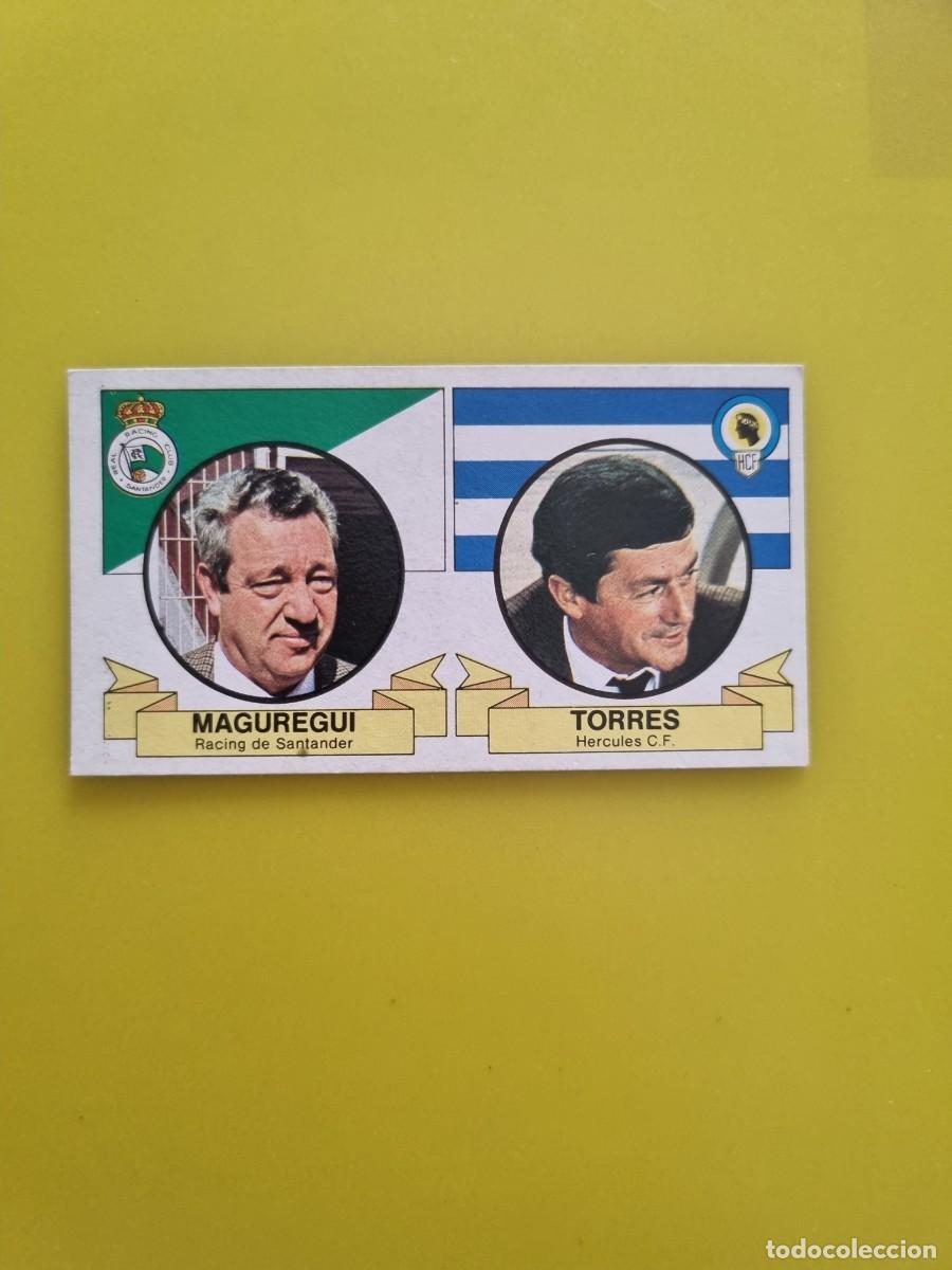 Cromos de Futebol: CROMO LIGA ESTE 85 86 1985 1986 NUNCA PEGADO SIN PEGAR ENTRENADORES TORRES/MAGUREGUI AR826
