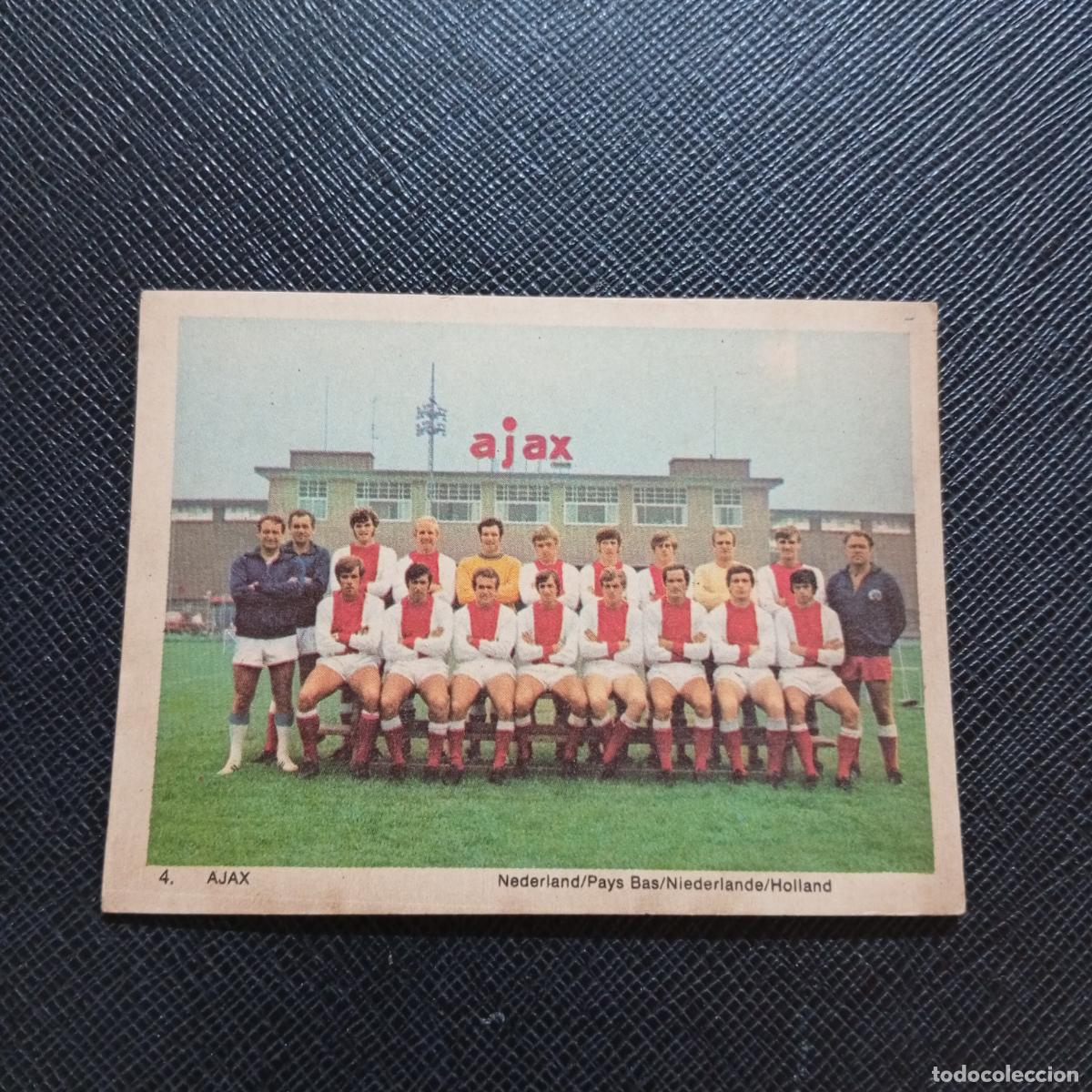 Cromos de Futebol: 4 AJAX JOHAN CRUYFF PLANTILLA HOLANDA MONTY GUM 1969 1970 CROMO FUTBOL 69 70 - SIN PEGAR - A44 BPG37
