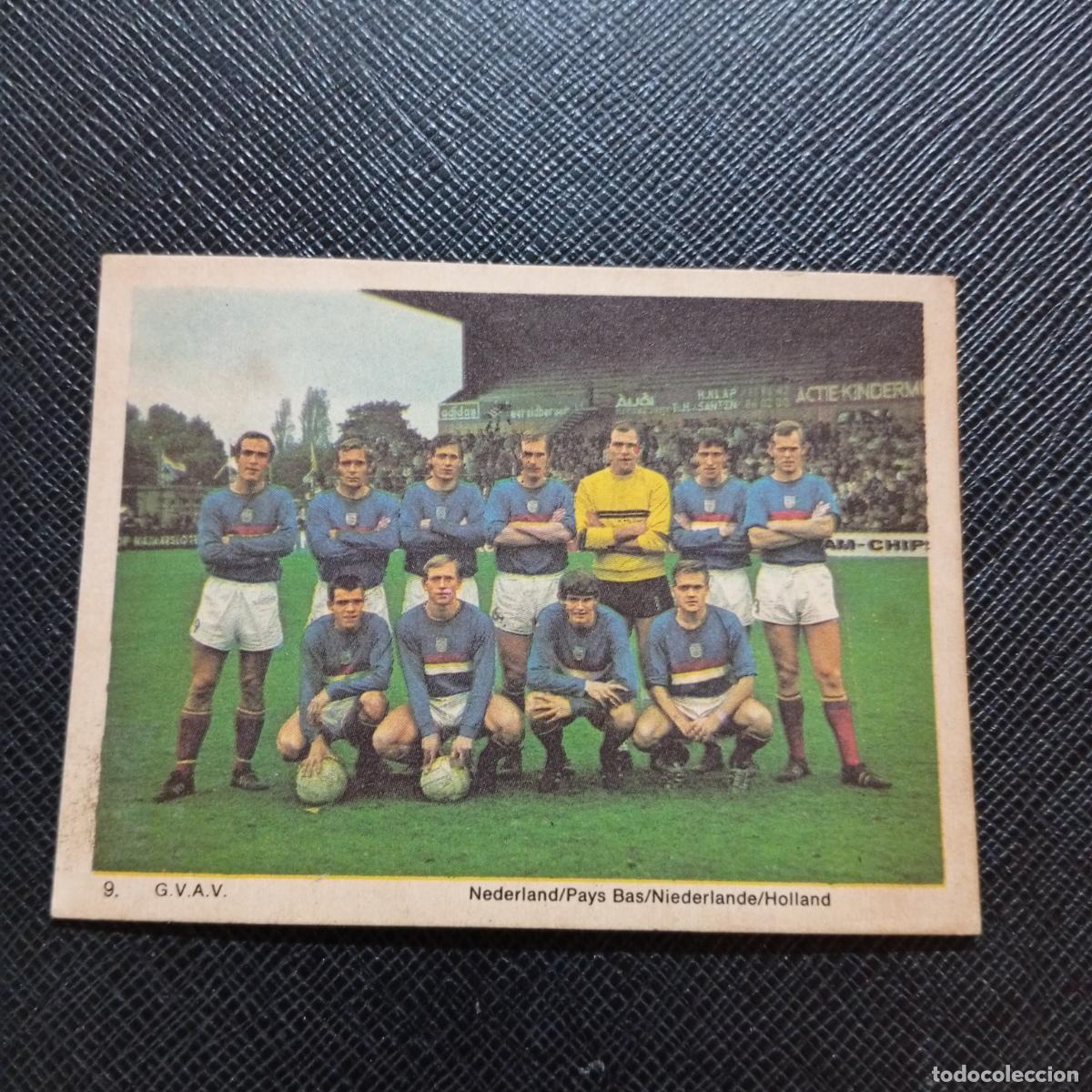 Cromos de f&uacute;tbol: 9 G.V.A.V ALINEACION HOLANDA MONTY GUM 1969 1970 CROMO FUTBOL 69 70 - SIN PEGAR - A44 PG118