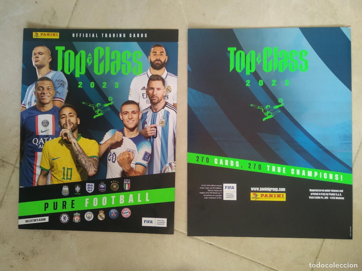 Cromos de f&uacute;tbol: PORTADA Y CONTRAPORTADA CROMO FUTBOL PANINI TOP CLASS 2023 MESSI MBAPPE HAALAND BENZEMA NEYMAR