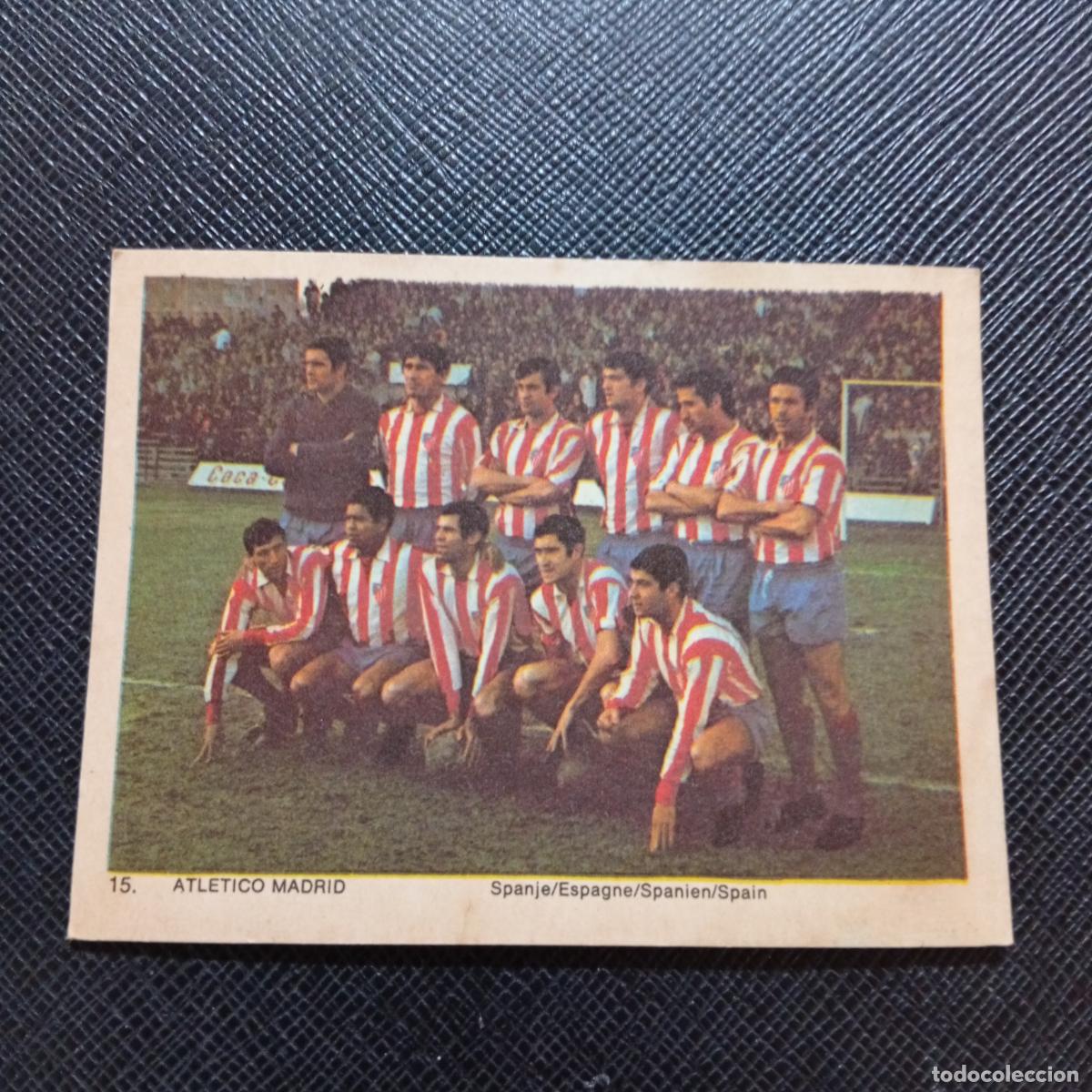 Cromos de f&uacute;tbol: 15 AT MADRID ALINEACION ESPA&Ntilde;A MONTY GUM 1969 1970 CROMO FUTBOL 69 70 - SIN PEGAR - A44 PG145