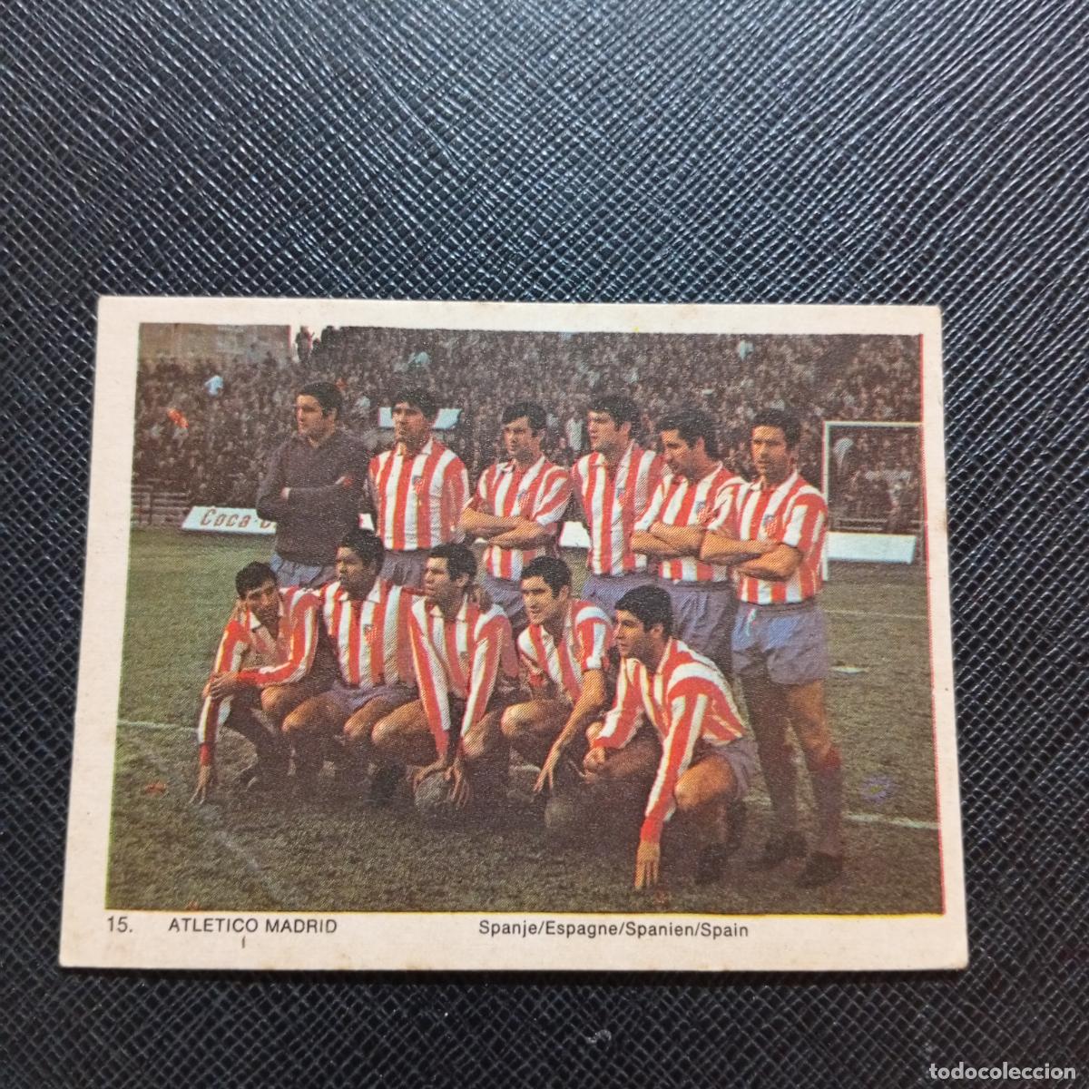Cromos de f&uacute;tbol: 15 AT MADRID ALINEACION ESPA&Ntilde;A MONTY GUM 1969 1970 CROMO FUTBOL 69 70 - SIN PEGAR - A44 PG145 B