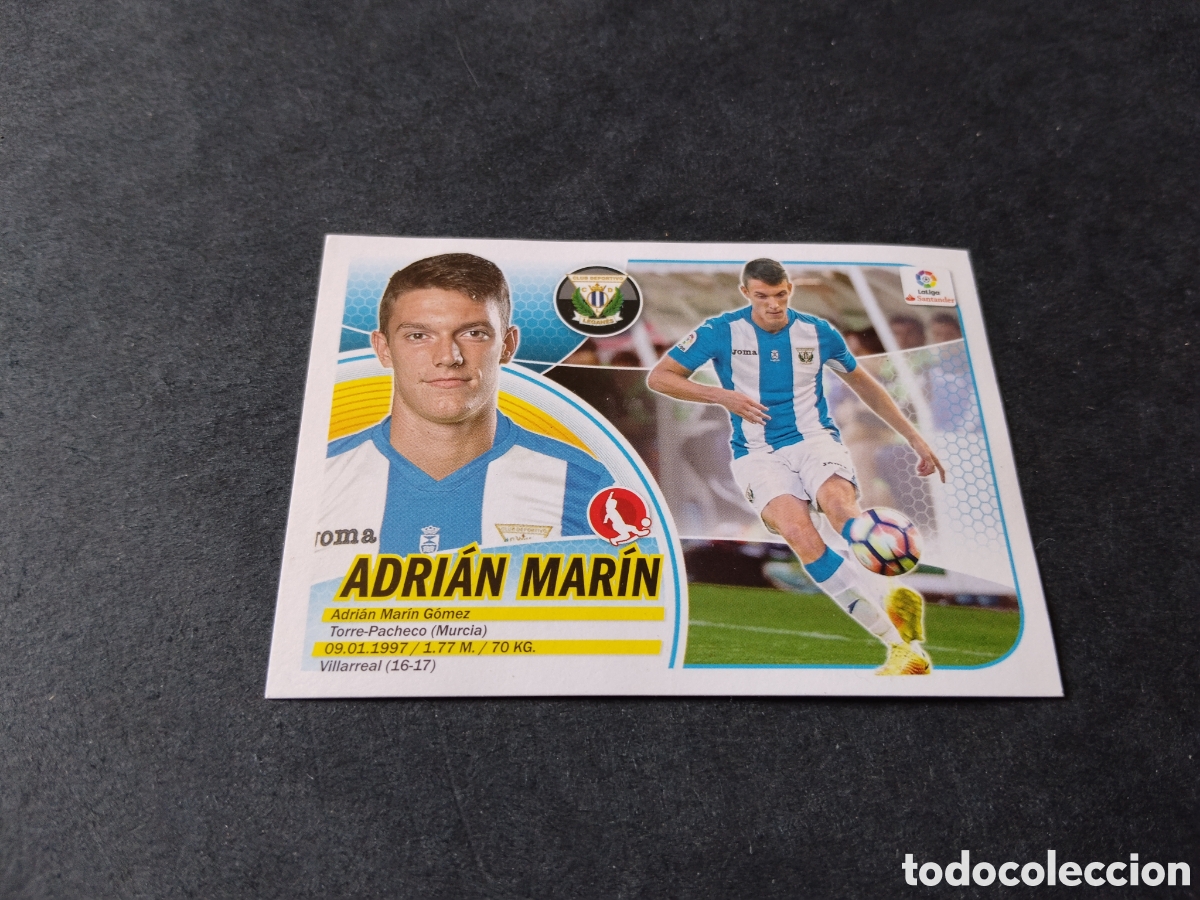 Cromos de f&uacute;tbol: Cromo Futbol 2016-17 , Adri&aacute;n Marin , C.D. Leganes