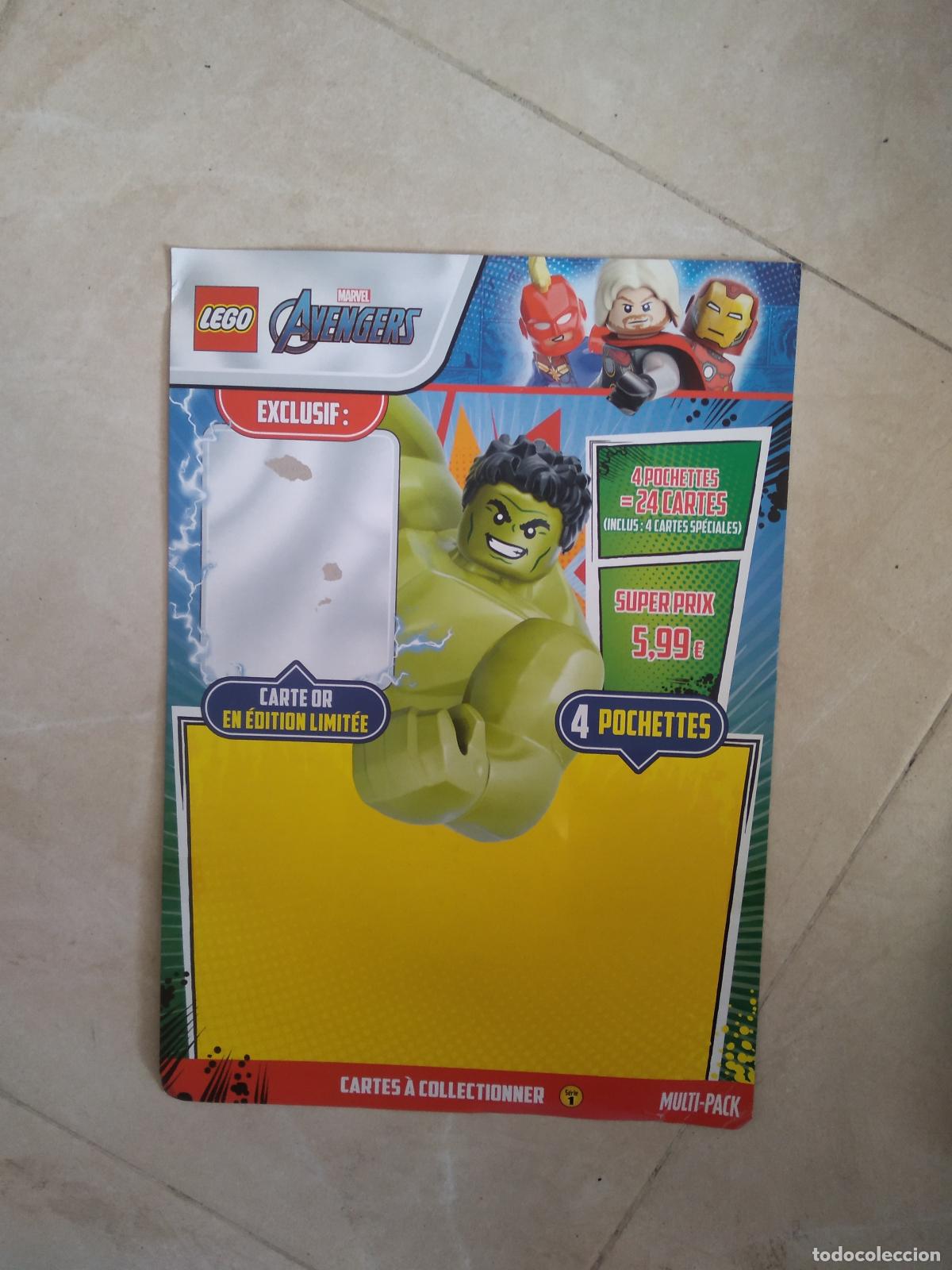 Cromos de f&uacute;tbol: CARTON PUBLICIDAD LEGO MARVEL AVENGERS
