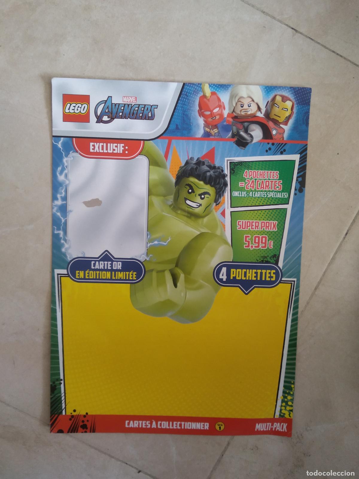 Cromos de f&uacute;tbol: CARTON PUBLICIDAD LEGO MARVEL AVENGERS