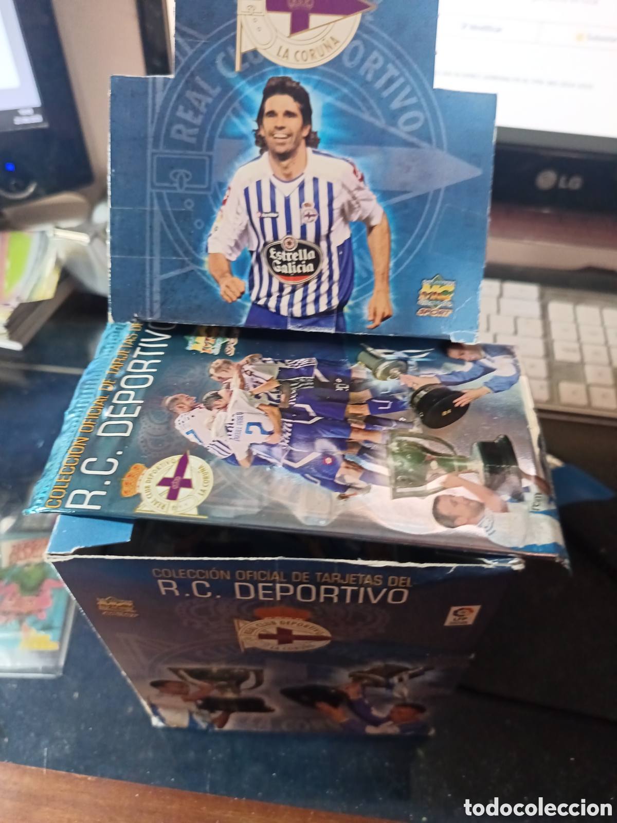 Cromos de f&uacute;tbol: Mundicromo Deportivo de la Coru&ntilde;a Caja 40 Sobres Sin Abrir