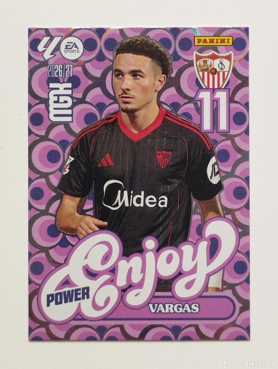 Cromos de f&uacute;tbol: CROMO 2026 2027 MEGACRACKS 27 26 MGK PANINI ENJOY POWER VARGAS 387P SEVILLA