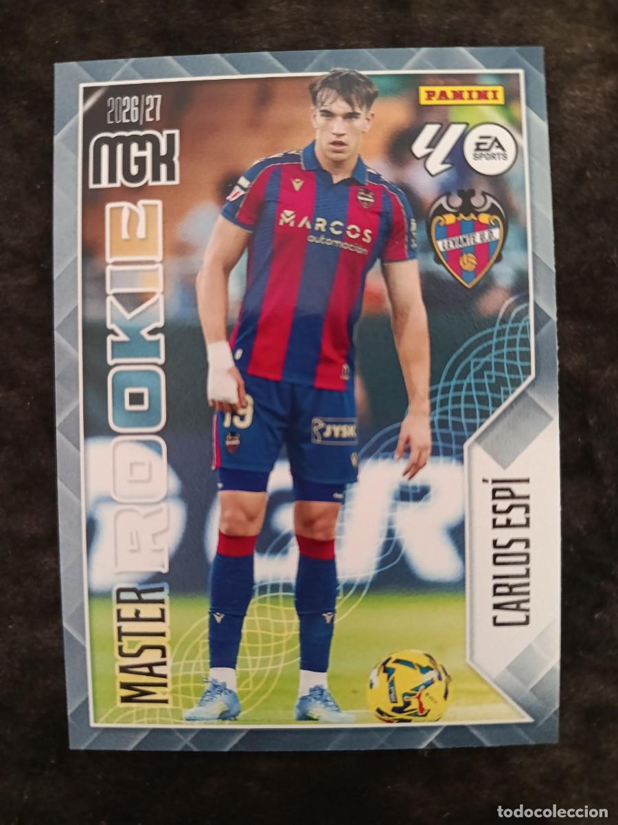 Cromos de f&uacute;tbol: MGK 2026/27 MEGACRACKS PANINI. #408 CARLOS ESP&Iacute; &rdquo;MASTER ROOKIE&rdquo;. LEVANTE UD.