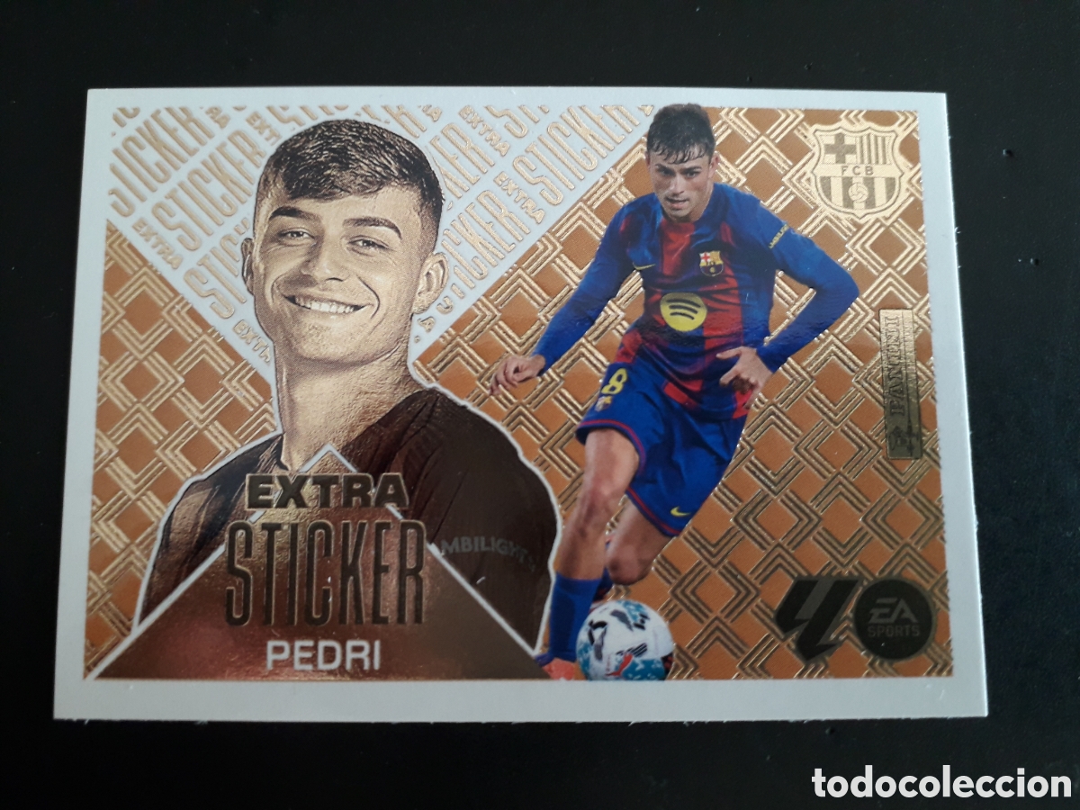 Cromos de f&uacute;tbol: PEDRI, FC BARCELONA EXTRA STICKER BRONCE ED ESTE 2026 2027 26 27 SIN PEGAR PEDIDO M&Iacute;NIMO 3&euro;