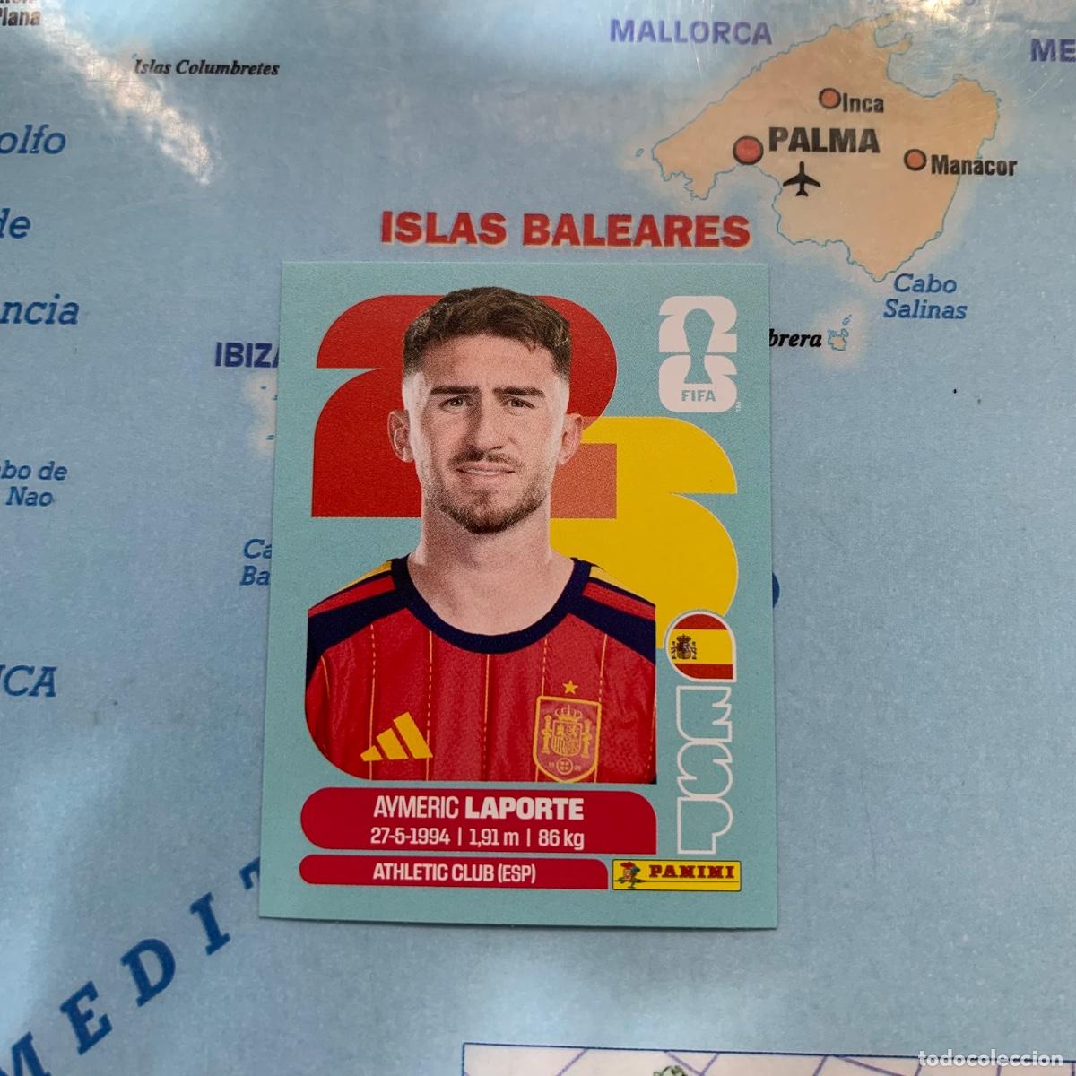 Cromos de f&uacute;tbol: Laporte n&uacute;mero 4 de Espa&ntilde;a cromo panini Mundial Fifa World Cup 2026