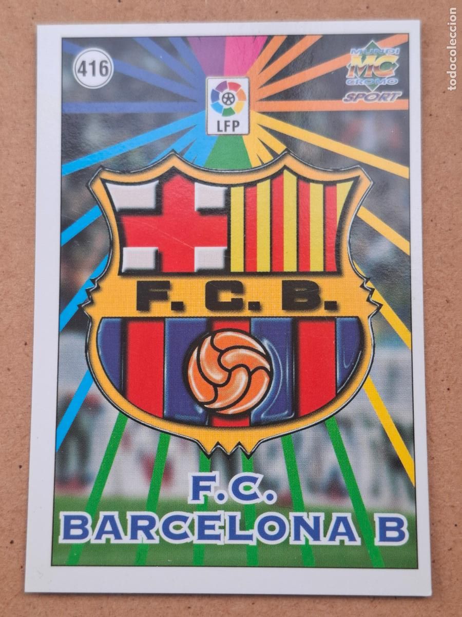 Cromos de f&uacute;tbol: MUNDICROMO 98 99 1998 1999 - 416 ESCUDO / PLANTILLA - FC. BARCELONA B ( ROOKIE PUYOL ) - CP14